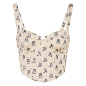 Thelma Corset in cowboy print
